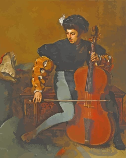 The Cellist Art paint by numbers