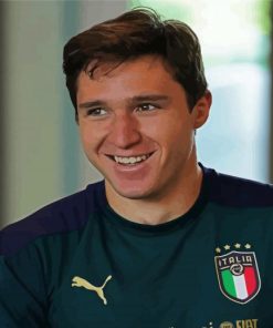 The Italian Football Federico Chiesa paint by number