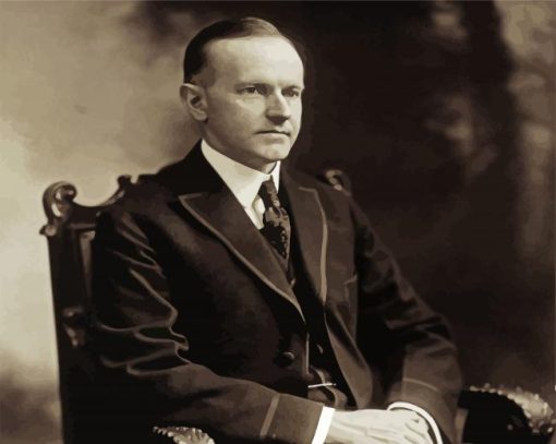 The President Calvin Coolidge paint by numbers