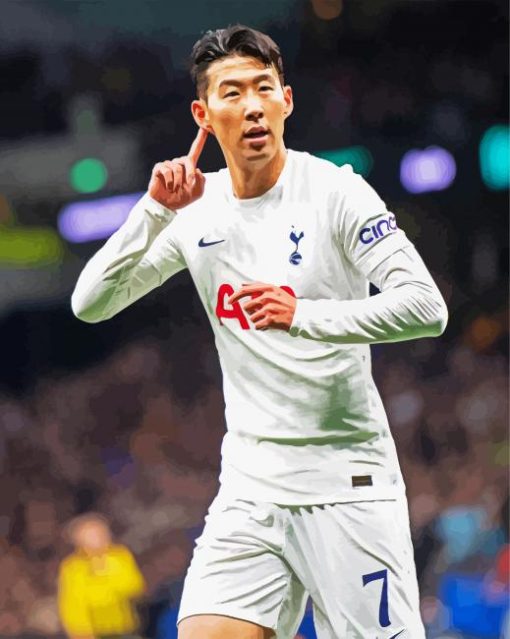 The South Korean Football Player Son Heung Min paint by numbers