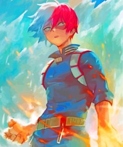 Todoroki Mha Anime paint by numbers