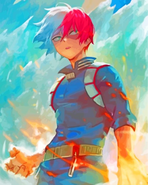 Todoroki Mha Anime paint by numbers