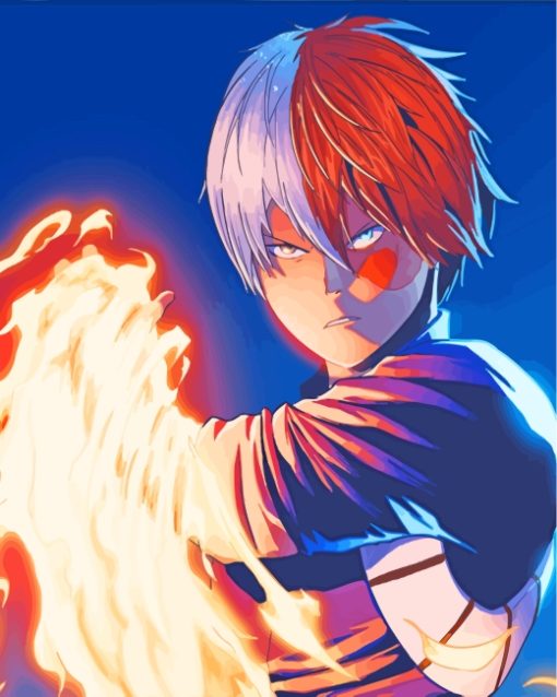 Todoroki My Hero Academia Paint by numbers