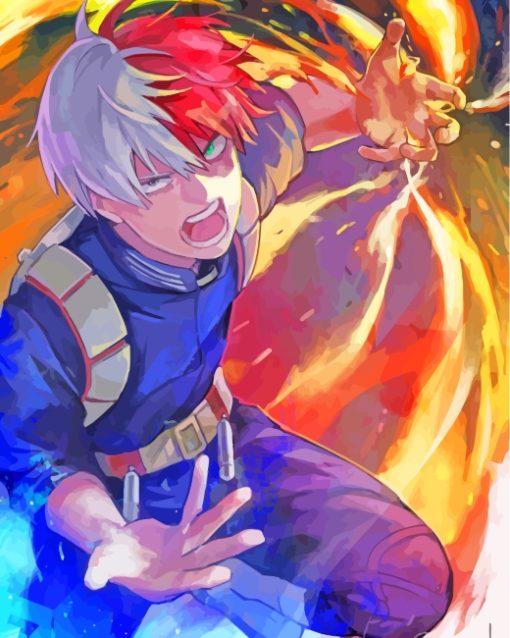 Todoroki Shouto paint by numbers