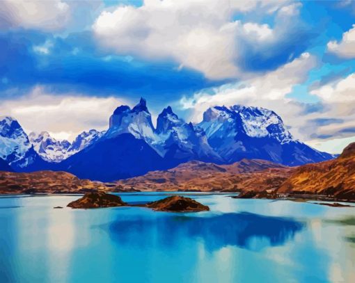 Torres Del Paine Chile paint by number