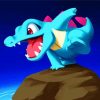 Totodile Pokemon Illustration paint by number