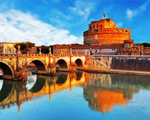 Vatikan Castel Sant Angelo paint by number