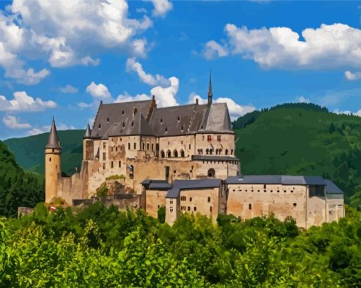 Vianden Castle paint by number