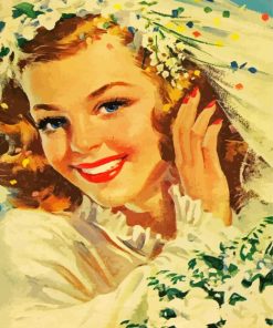 Vintage Bride paint by numbers