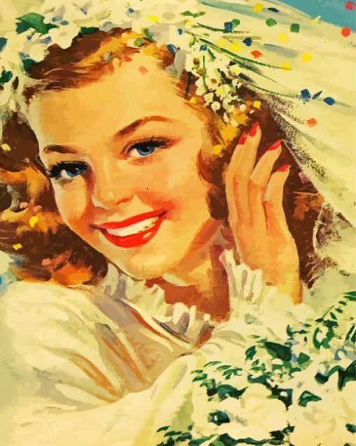 Vintage Bride paint by numbers