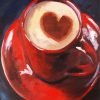 Vintage Heart Coffee paint by numbers