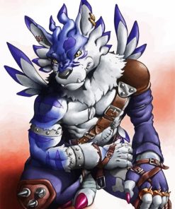 Weregarurumon Anime paint by number