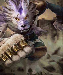 Weregarurumon paint by number