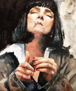 Woman Smoking Cigarette paint by number