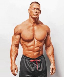 Wrestler John Cena paint by number