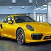 Yellow Porsche 911 paint by number