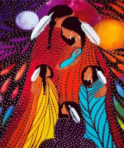 Abstract Indigenous Family paint by number