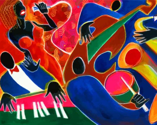 Abstract Jazz Art paint by number