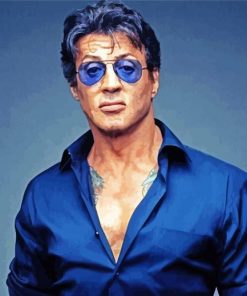 Actor Sylvester Stallone paint by number