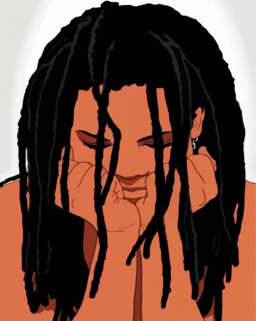 African Girl Dreadlocks paint by numbers