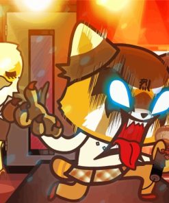 Aggretsuko Screaming paint by numbers