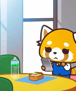 Aggretsuko On Phone paint by numbers