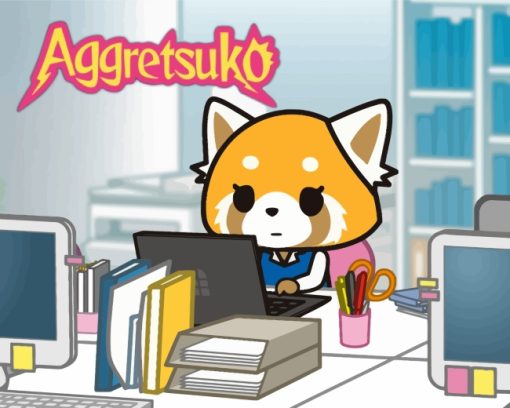 Aggretsuko paint by numbers