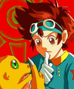 Agumon And Tai Kamiya paint by number