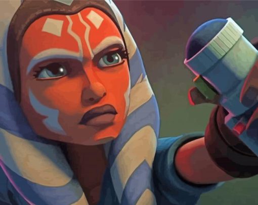 Ahsoka Star Wars paint by number