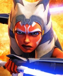 Ahsoka Tano Star Wars Clone Wars paint by number