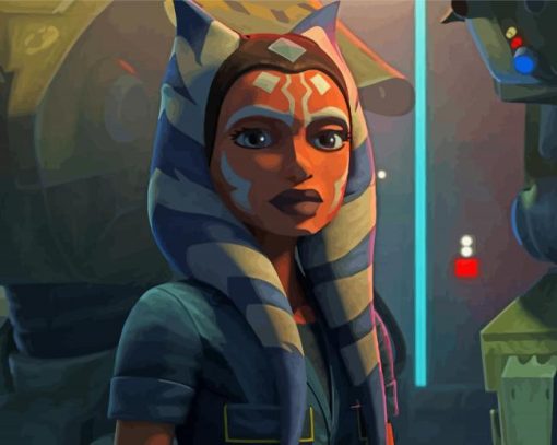 Ahsoka Tano Star Wars paint by number