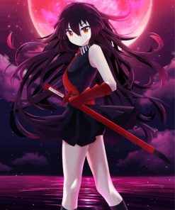 Akame Ga Kill Akame Character paint by number