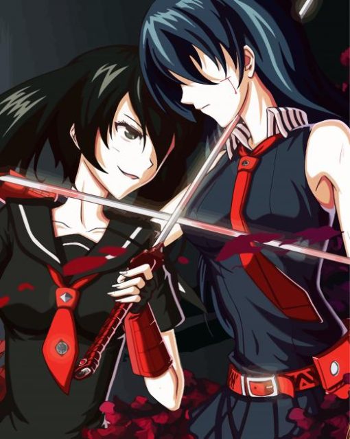 Akame Vs Kurome paint by numbers