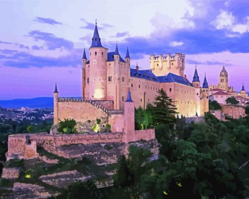 Alcazar De Segovia Spain paint by numbers