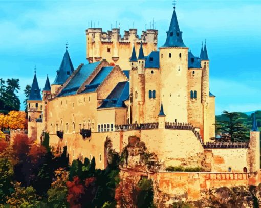 Alcazar De Segovia Castle paint by numbers