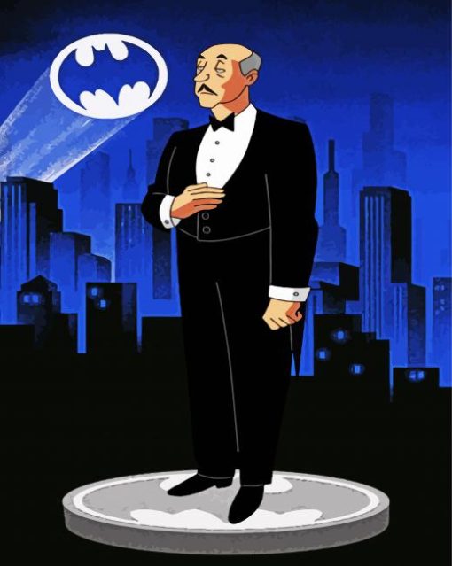 Alfred Pennyworth And Batman Sign paint by number