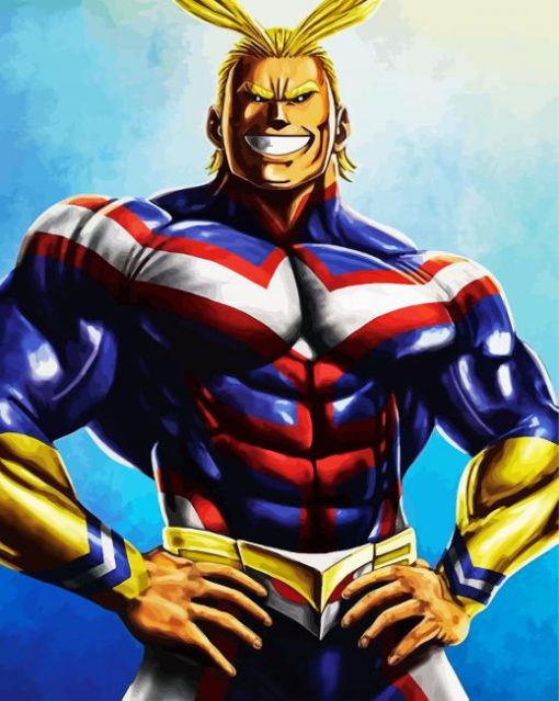 All Might Superhero paint by number