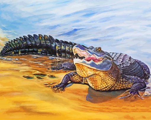 Alligator Art paint by numbers