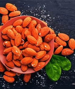 Almonds In A Bowl paint by number