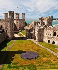 Anglesey Caernarfon Castle paint by number