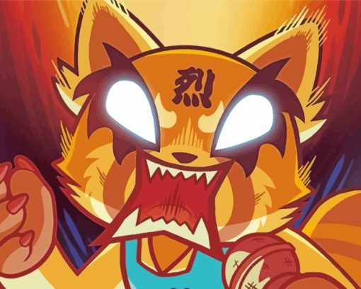 Angry Aggretsuko paint by numbers