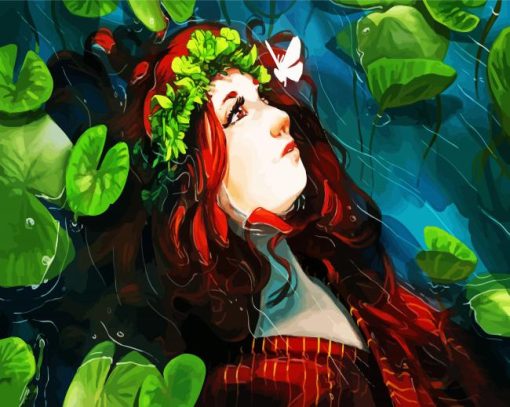 Anime Ophelia paint by number