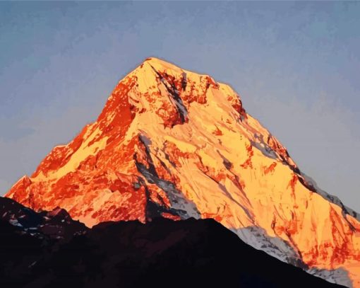 Annapurna At Sunset paint by number