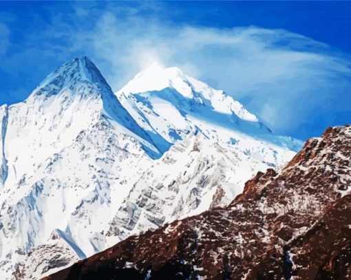 Annapurna Mountain paint by number