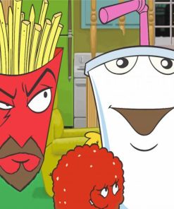 Aqua Teen Hunger Force Cartoon Characters paint by number