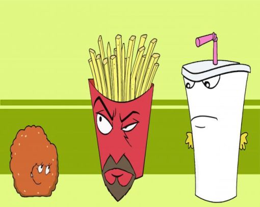 Aqua Teen Cartoon Characters paint by numbers