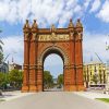 Arco De Triunfo De Barcelona Spain paint by number