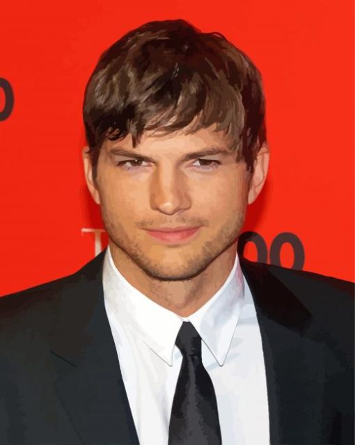 Ashton Kutcher American Actor paint by numbers