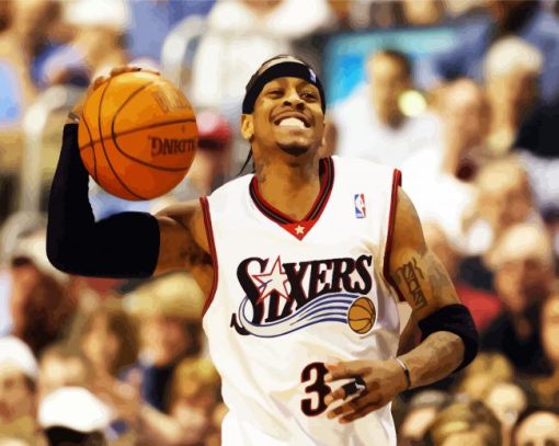 Basketball Player Allen Iverson paint by numbers