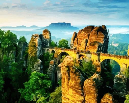 Bastei Dresden paint by number